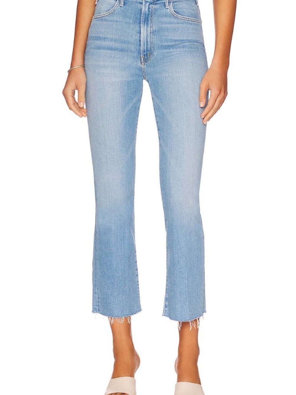 Mother Jeans The Hustler Fray High Rise Ankle Jeans